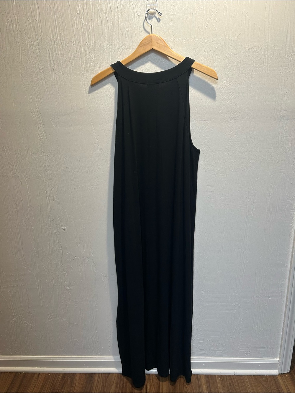 J. Jill Sleeveless Black Maxi Dress Stretchy Lightweight Elegant Classic Classy - Picture 2 of 9